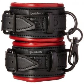 Sportsheets Saffron Handcuffs Black Red (SKU: SS48001)